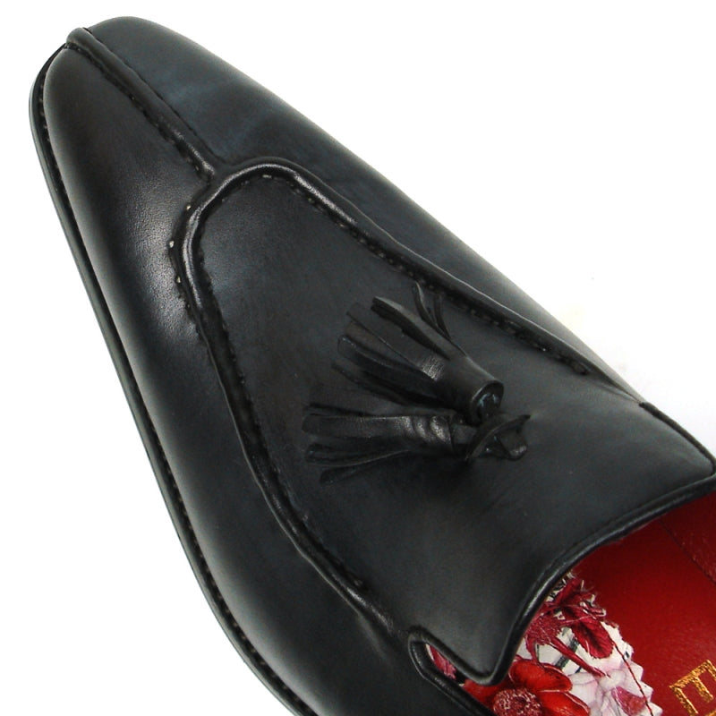 Fiesso FI-8701 Black Encore Loafers