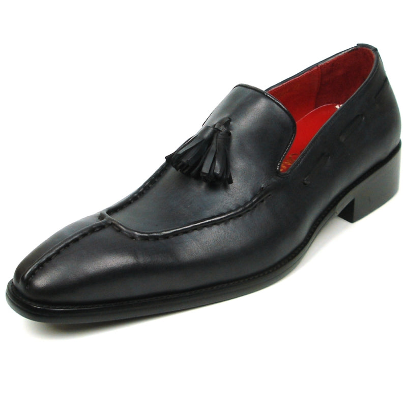 Fiesso FI-8701 Black Encore Loafers