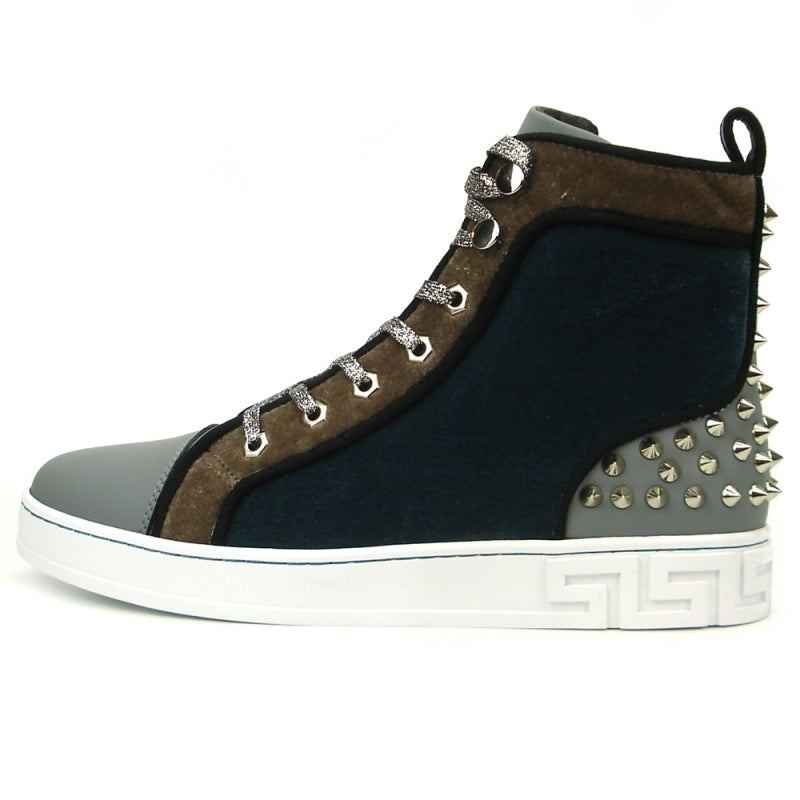 Fiesso FI-2348 Grey High Top Encore Sneakers