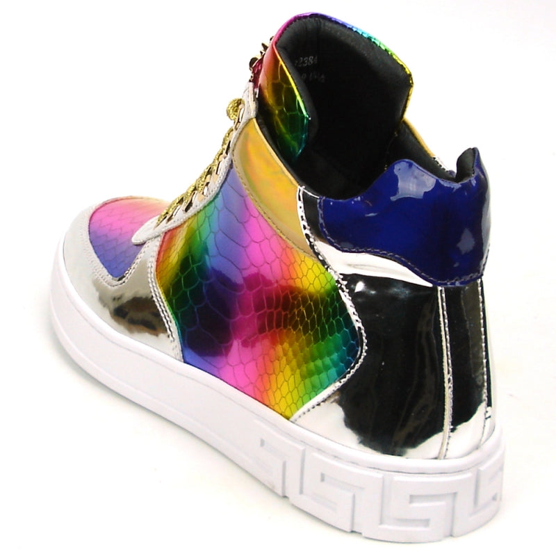 Fiesso FI-2384 Multi Color High Top Sneakers