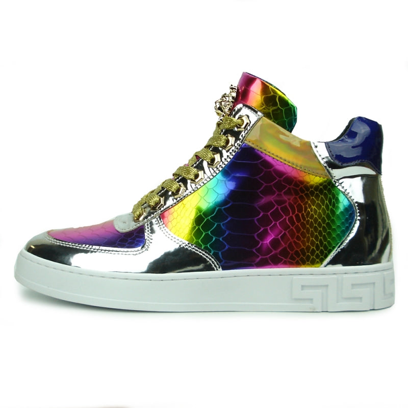 Fiesso FI-2384 Multi Color High Top Sneakers