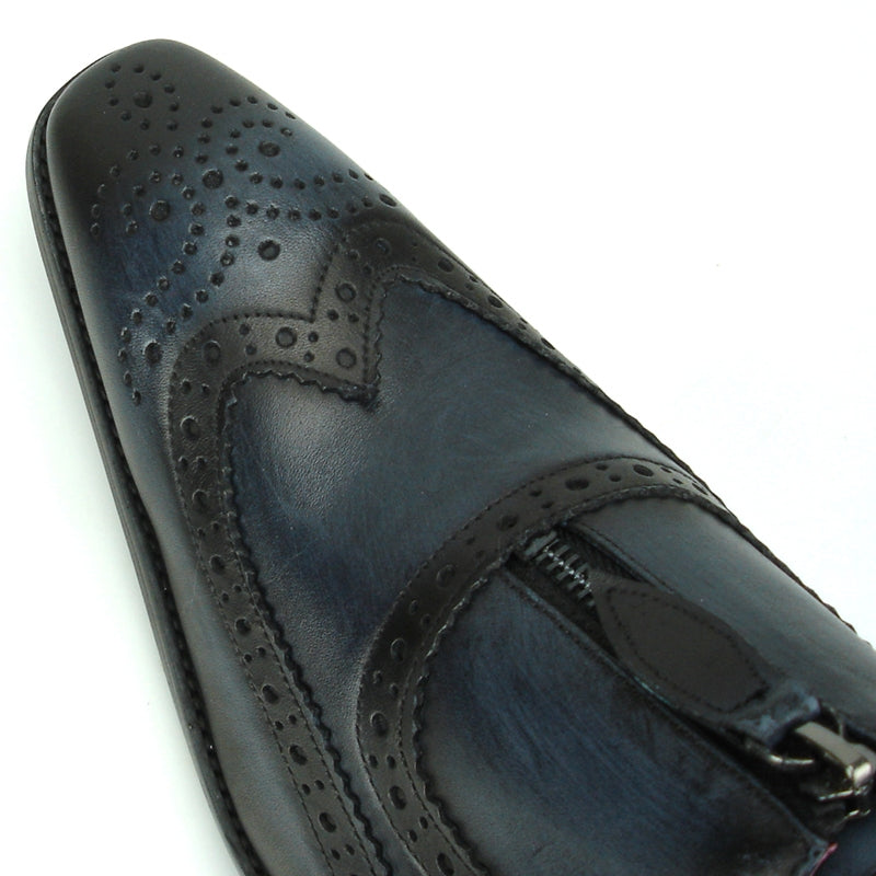 Fiesso FI-8714 Black Encore Slip on Loafers