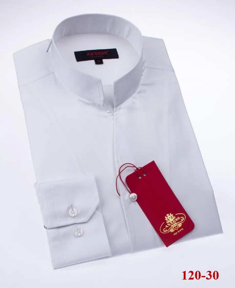 Axxess 120-30 White Cotton Casual Dress Shirt