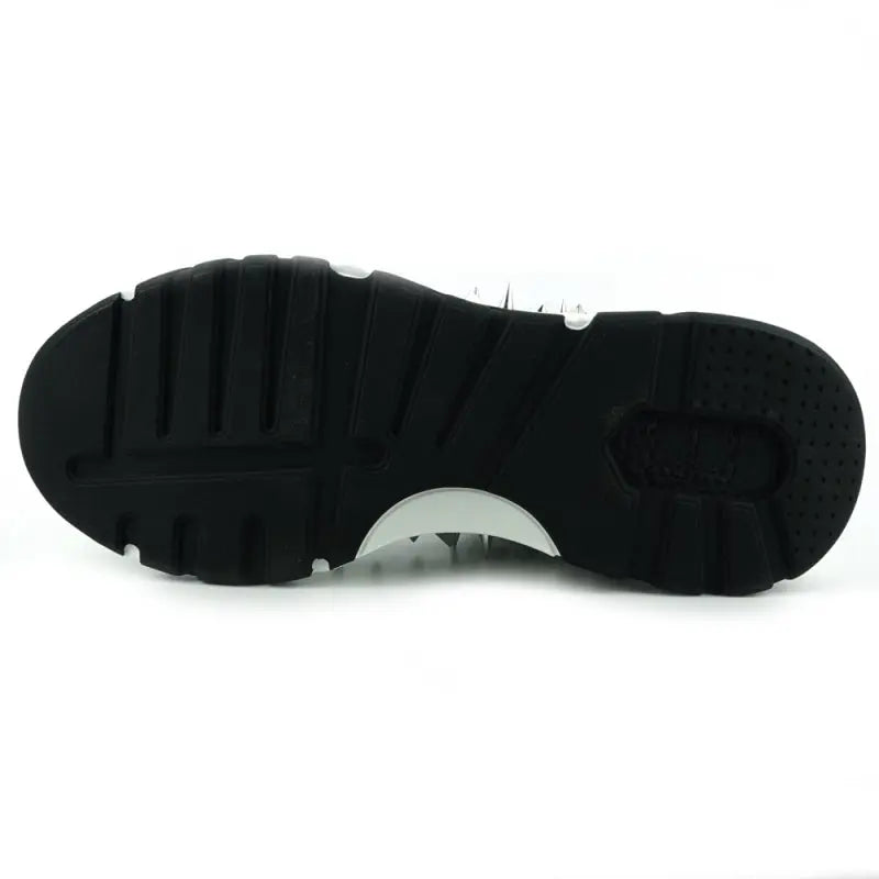 Fiesso FI-2405 Silver Spikes High Top Encore Sneakers