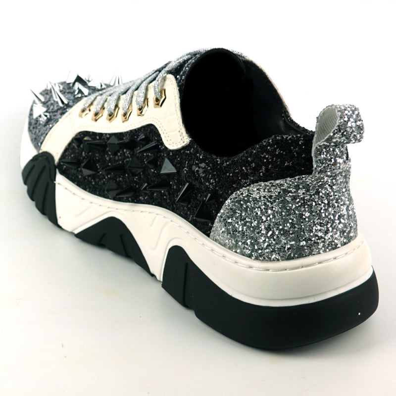 Fiesso FI-2406 Silver Black Encore Sneakers