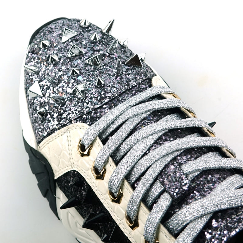 Fiesso FI-2406 Silver Black Encore Sneakers