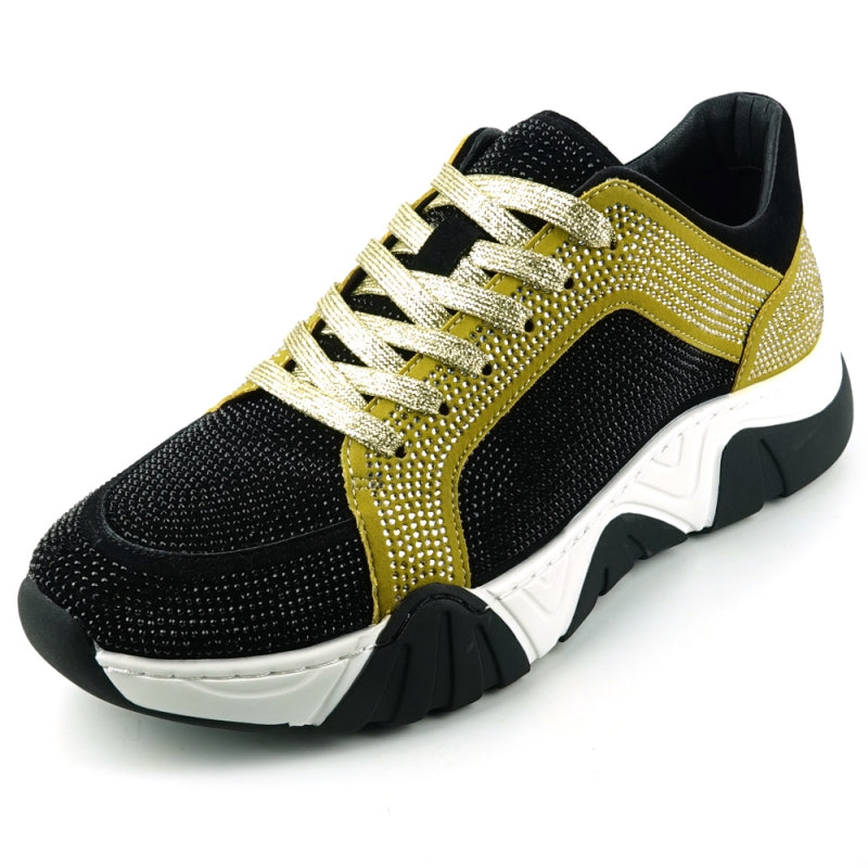 Fiesso FI-2407 Black Gold Encore Sneakers