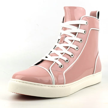 Fiesso FI-2416 Pink Patent Leather High Top Sneakers