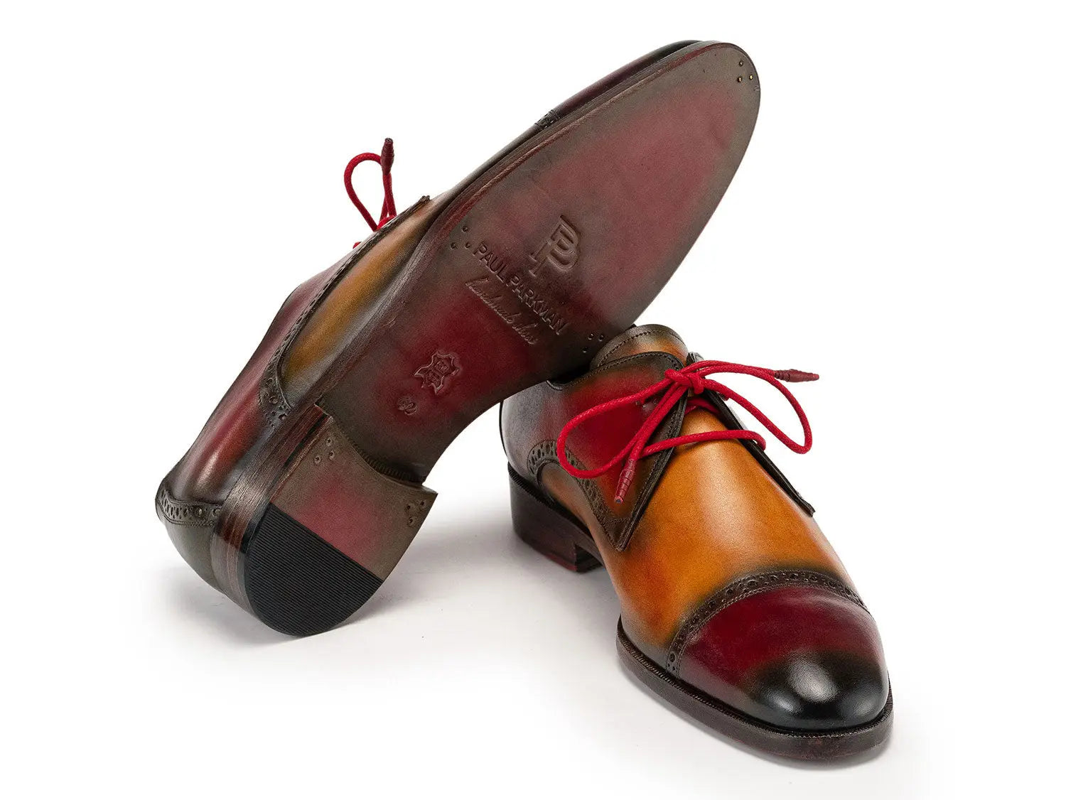 Paul Parkman Men's Multicolor Cap Toe Derby Shoes (ID#1247-MLT) PAUL PARKMAN