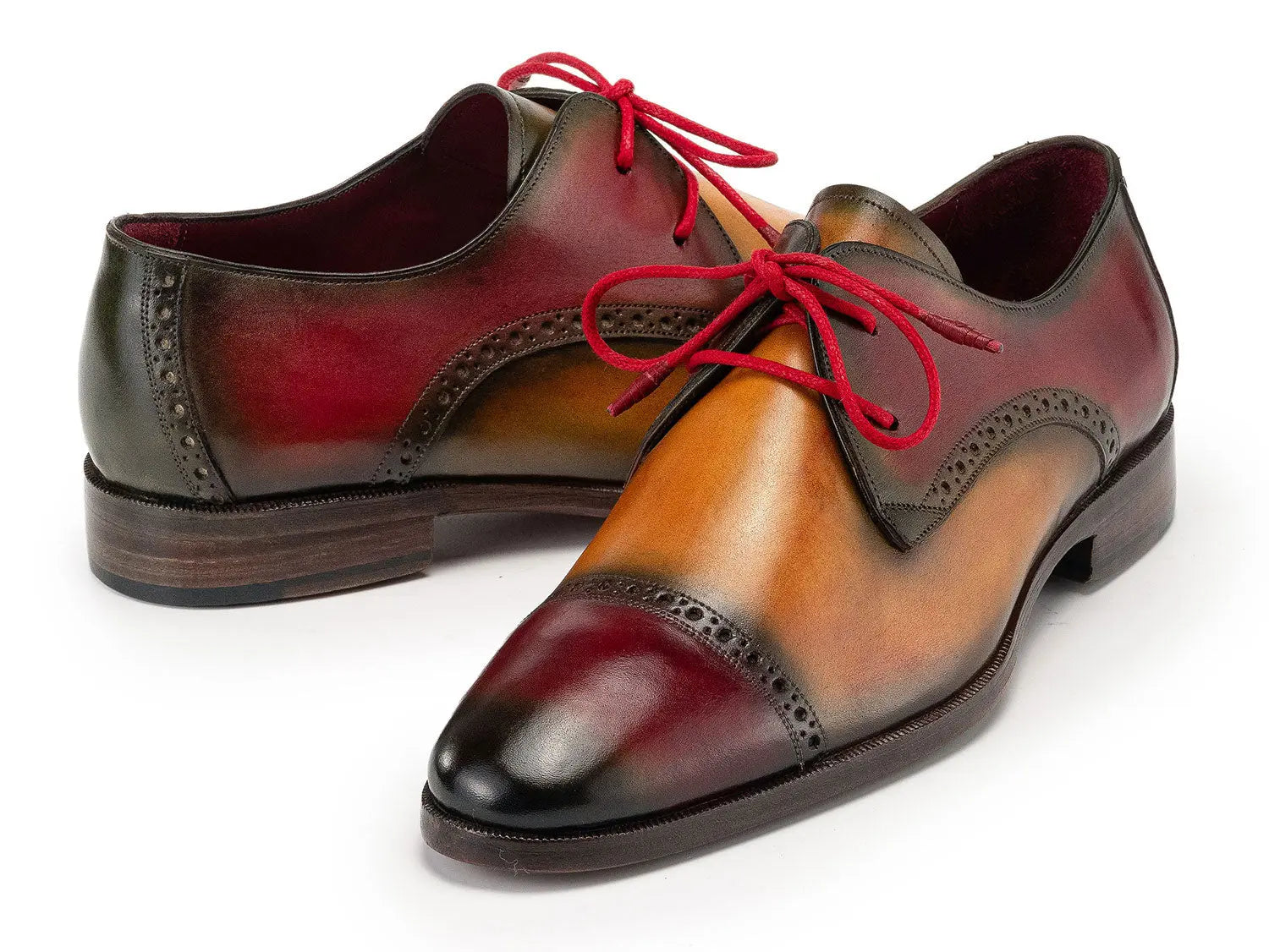 Paul Parkman Men's Multicolor Cap Toe Derby Shoes (ID#1247-MLT) PAUL PARKMAN