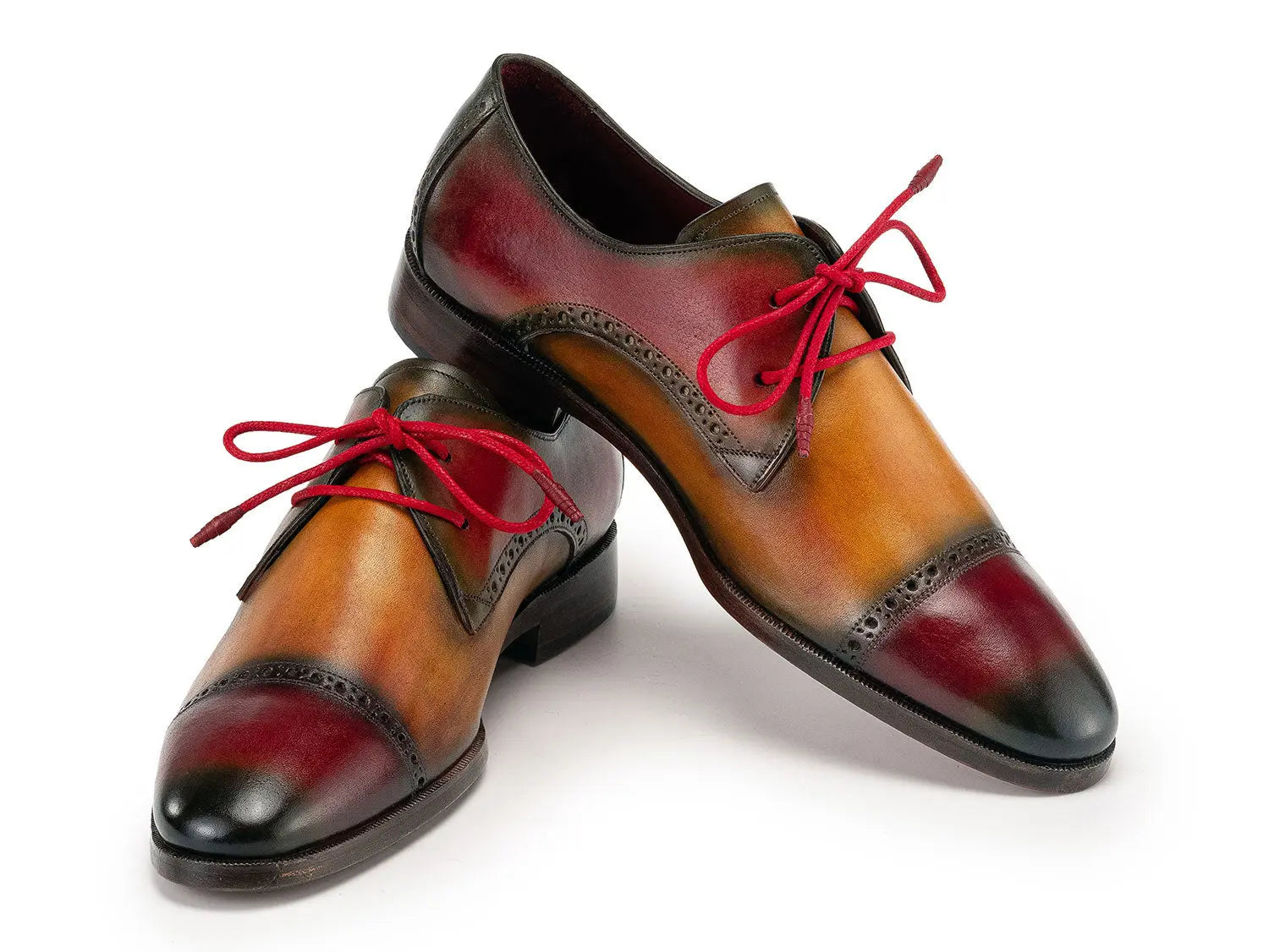 Paul Parkman Men's Multicolor Cap Toe Derby Shoes (ID#1247-MLT) PAUL PARKMAN