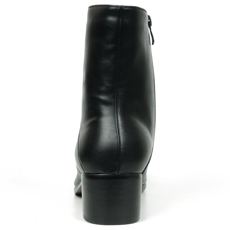 Fiesso FI-7540 Black Boot High Heel with Zipper Boots