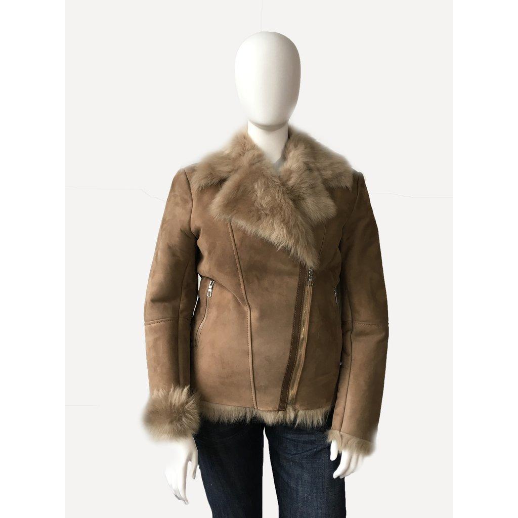 Jakewood 1330 Ladies Genuine Toscana Shearling Motorcycle Jacket