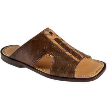 Mauri  Mermaid  1483/7 Brown Genuine Ostrich Sandals