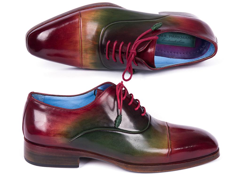 Paul Parkman Men's Captoe Oxfords Multicolor (ID#1744-MLT) PAUL PARKMAN