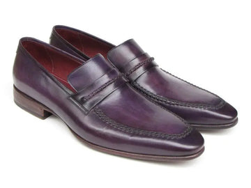 Paul Parkman Men's Purple Handmade Slip-On Loafers (ID#068-PURP) PAUL PARKMAN