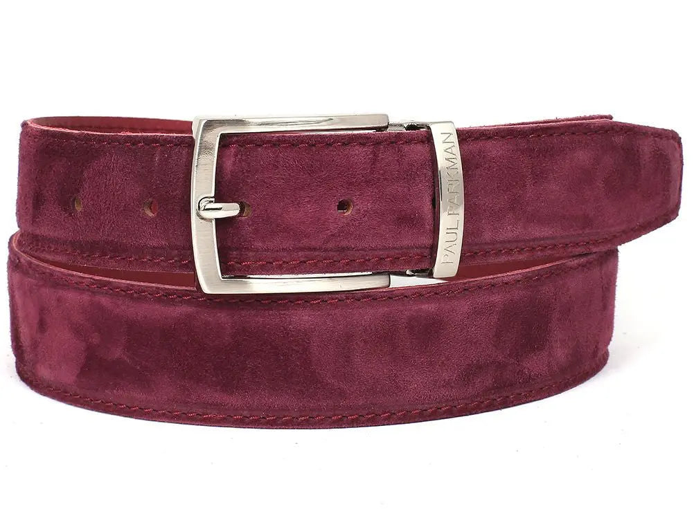 Paul Parkman Men's Purple Genuine Suede Belt (ID#B06-PURP) PAUL PARKMAN