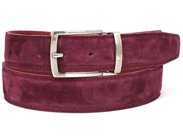 Paul Parkman Men's Purple Genuine Suede Belt (ID#B06-PURP) PAUL PARKMAN
