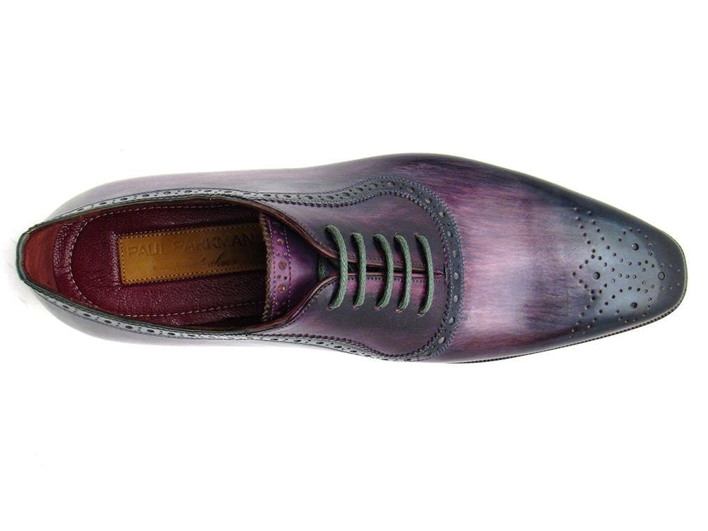 Paul Parkman Men's Purple & Navy Medallion Toe Oxfords (ID#PR88TT) PAUL PARKMAN