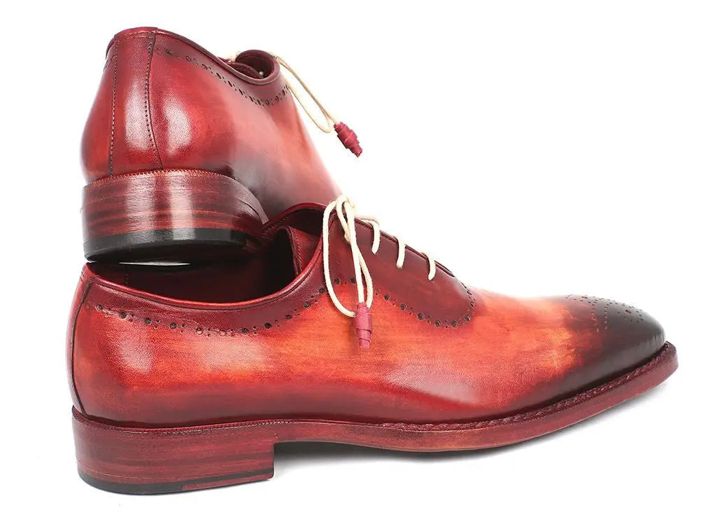 Paul Parkman Men's Reddish Camel Medallion Toe Oxfords (ID#0251) PAUL PARKMAN