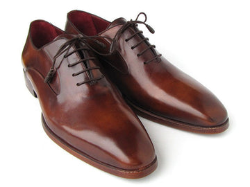 Paul Parkman Plain Toe Brown Calfskin Oxfords (ID#019-BRW) PAUL PARKMAN