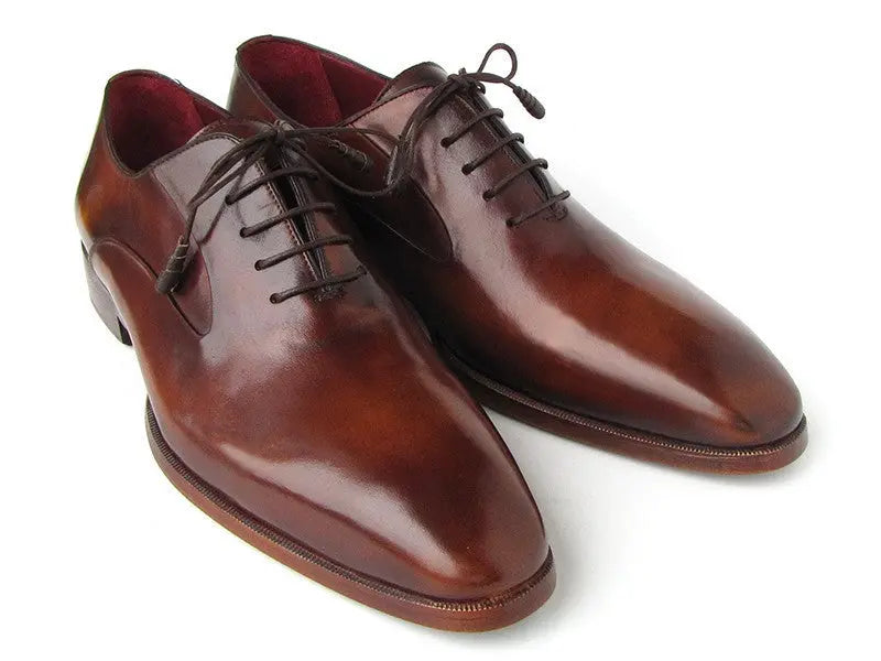 Paul Parkman Men's Brown Plain Toe Calfskin Oxfords (ID#019-BRW) PAUL PARKMAN