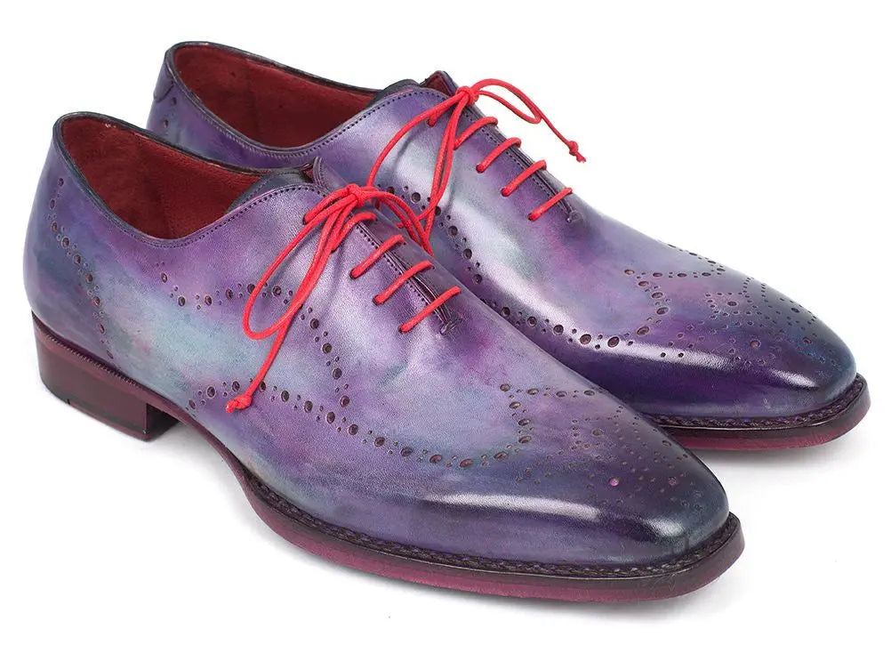 Paul Parkman Men's Purple Goodyear Welted Wingtip Oxfords (ID#87PRP11) PAUL PARKMAN