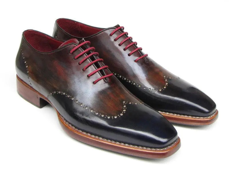 Paul Parkman Men's Navy/Red/Black Goodyear Welted Wingtip Oxford (ID#081-MIX) PAUL PARKMAN