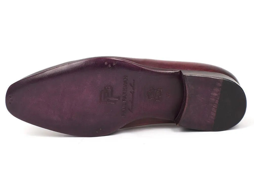 Paul Parkman Men's Burgundy Wholecut Plain Toe Oxfords (ID#DS65BUR) PAUL PARKMAN