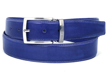 Paul Parkman Men's Cobalt Blue Genuine Leather Hand-Painted Belt (ID#B01-BLU) PAUL PARKMAN