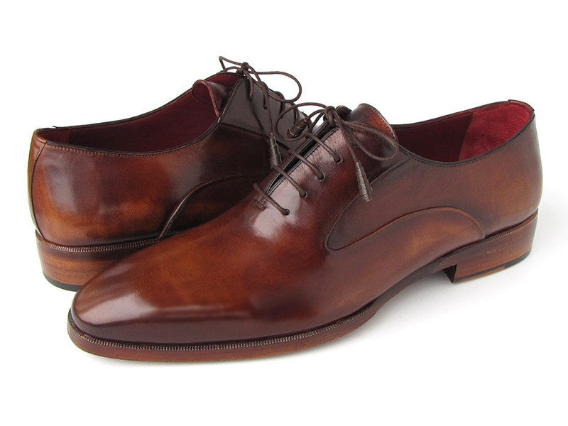 Paul Parkman Plain Toe Brown Calfskin Oxfords (ID#019-BRW) PAUL PARKMAN