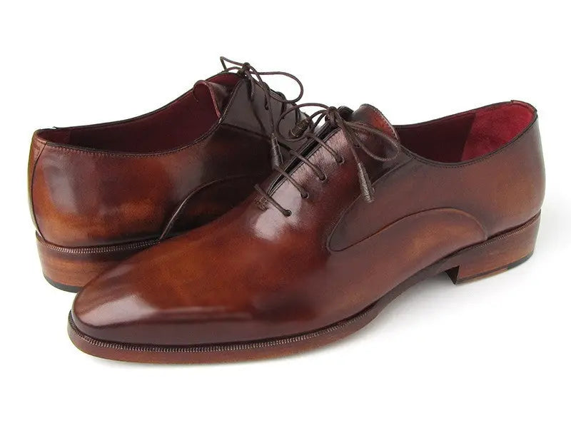 Paul Parkman Men's Brown Plain Toe Calfskin Oxfords (ID#019-BRW) PAUL PARKMAN