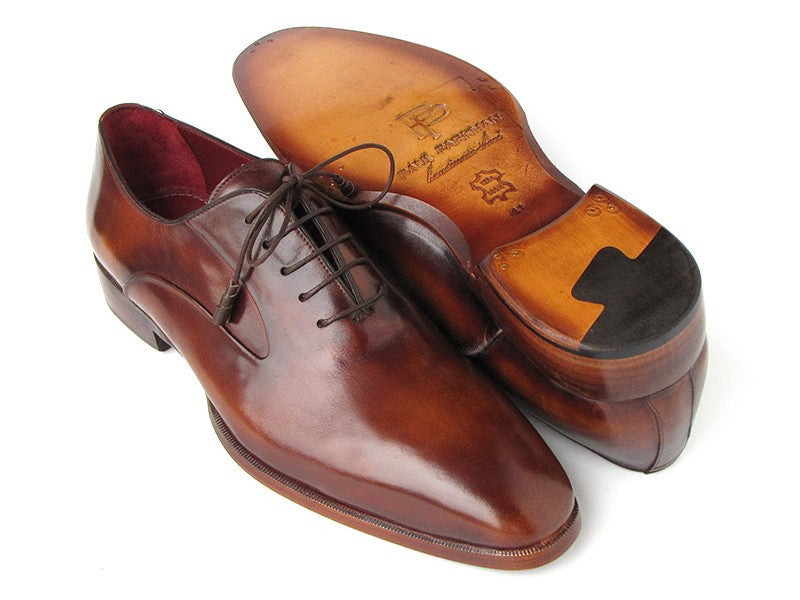 Paul Parkman Plain Toe Brown Calfskin Oxfords (ID#019-BRW) PAUL PARKMAN