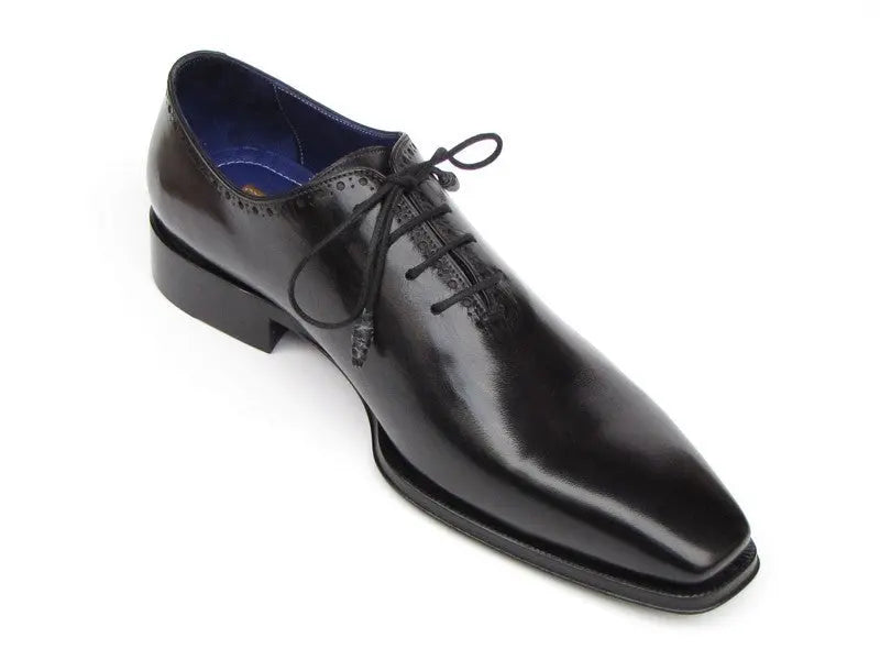Paul Parkman Men's Black Wholecut Plain Toe Oxfords (ID#025-BLK) PAUL PARKMAN