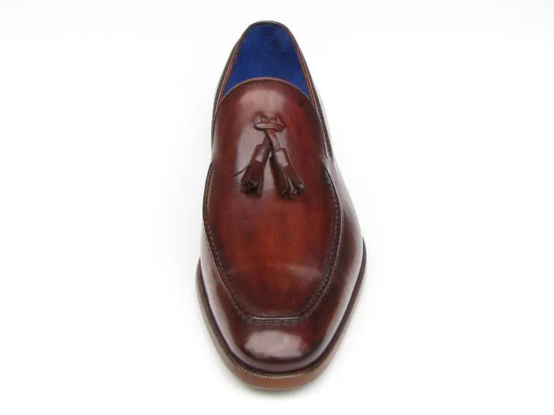 Paul Parkman Men's Brown Genuine Leather Tassel Loafers (ID#073-BRD) PAUL PARKMAN