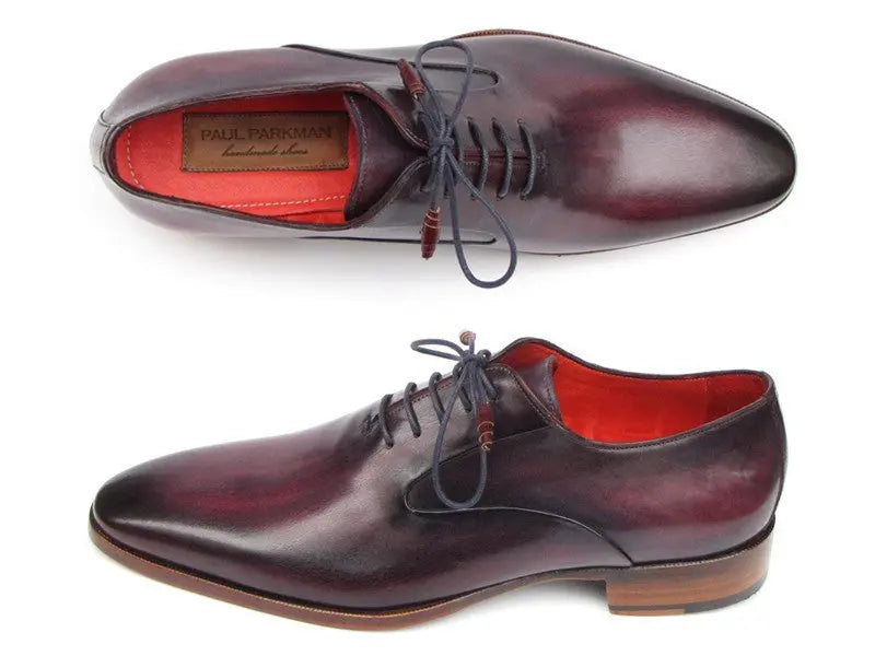 Paul Parkman Men's Purple Plain Toe Oxfords (ID#019-PURP) PAUL PARKMAN