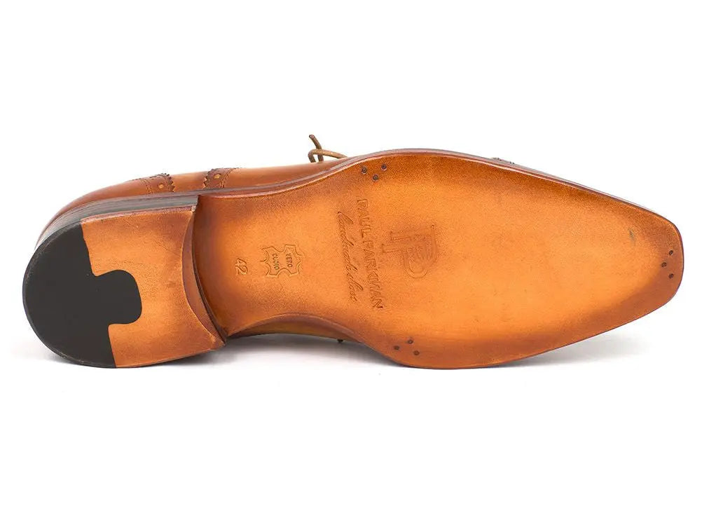 Paul Parkman Men's Tan Cap Toe Oxfords (ID#024-TAN) PAUL PARKMAN