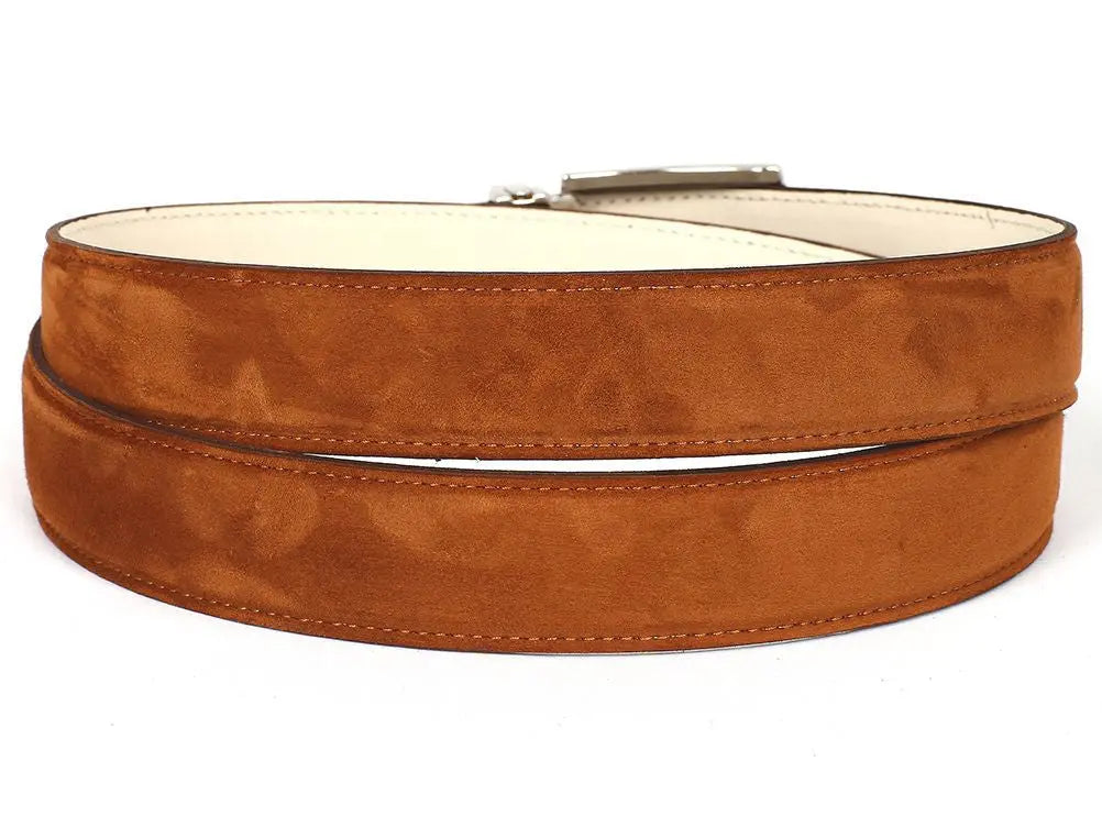 Paul Parkman Men's Tobacco Genuine Suede Belt (ID#B06-TABA) PAUL PARKMAN