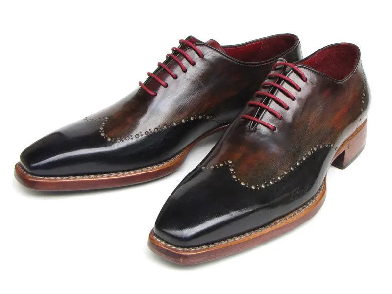 Paul Parkman Men's Navy/Red/Black Goodyear Welted Wingtip Oxford (ID#081-MIX) PAUL PARKMAN