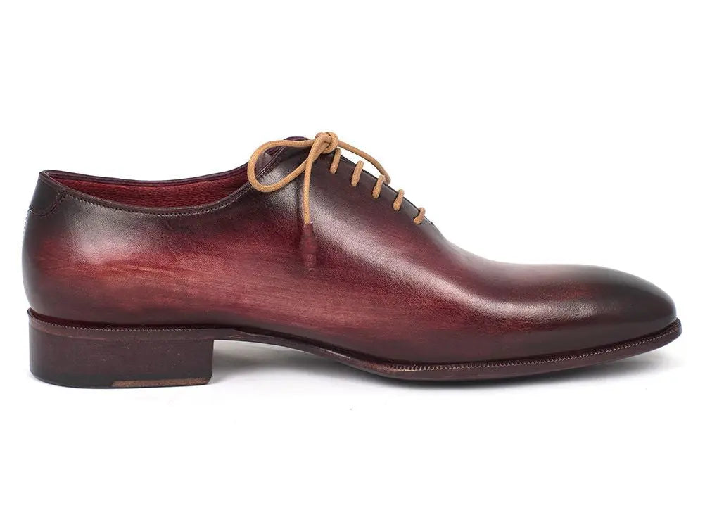 Paul Parkman Men's Burgundy Wholecut Plain Toe Oxfords (ID#DS65BUR) PAUL PARKMAN