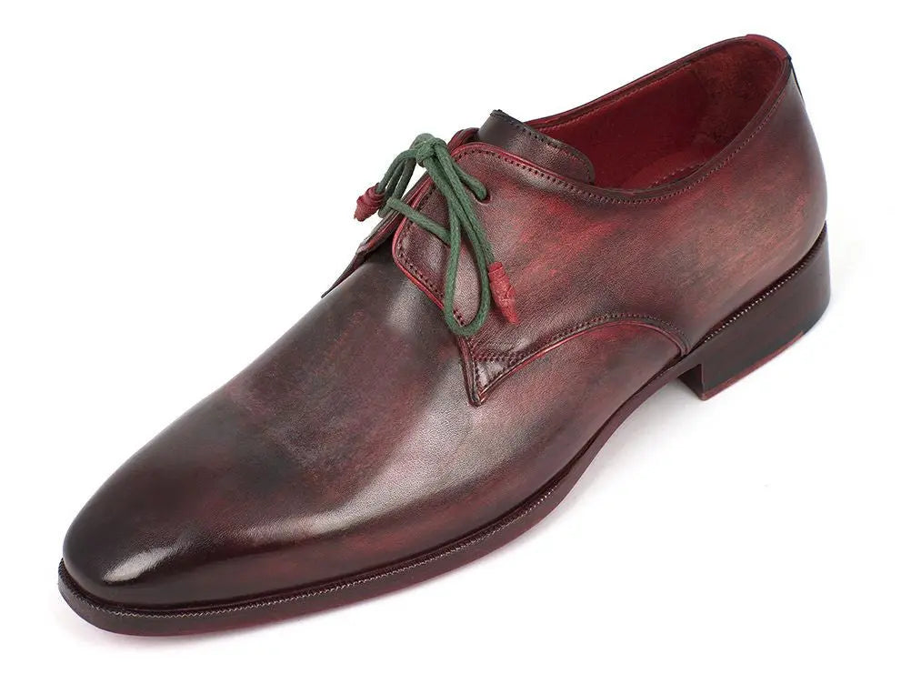 Paul Parkman Men's Mixed Color Hand-Painted Plain Toe Derby Shoes (ID#DB59MX) PAUL PARKMAN