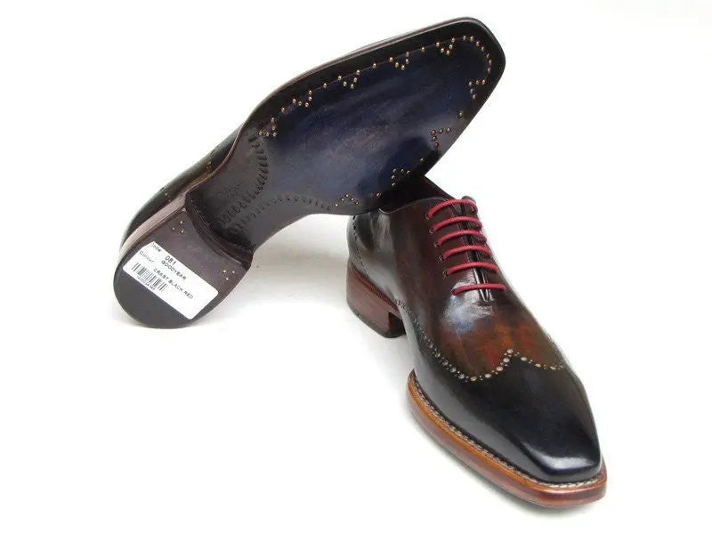 Paul Parkman Men's Navy/Red/Black Goodyear Welted Wingtip Oxford (ID#081-MIX) PAUL PARKMAN