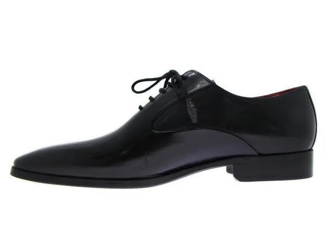 Paul Parkman Men's Black Plain Toe Calfskin Oxfords (ID#019-BLK) PAUL PARKMAN