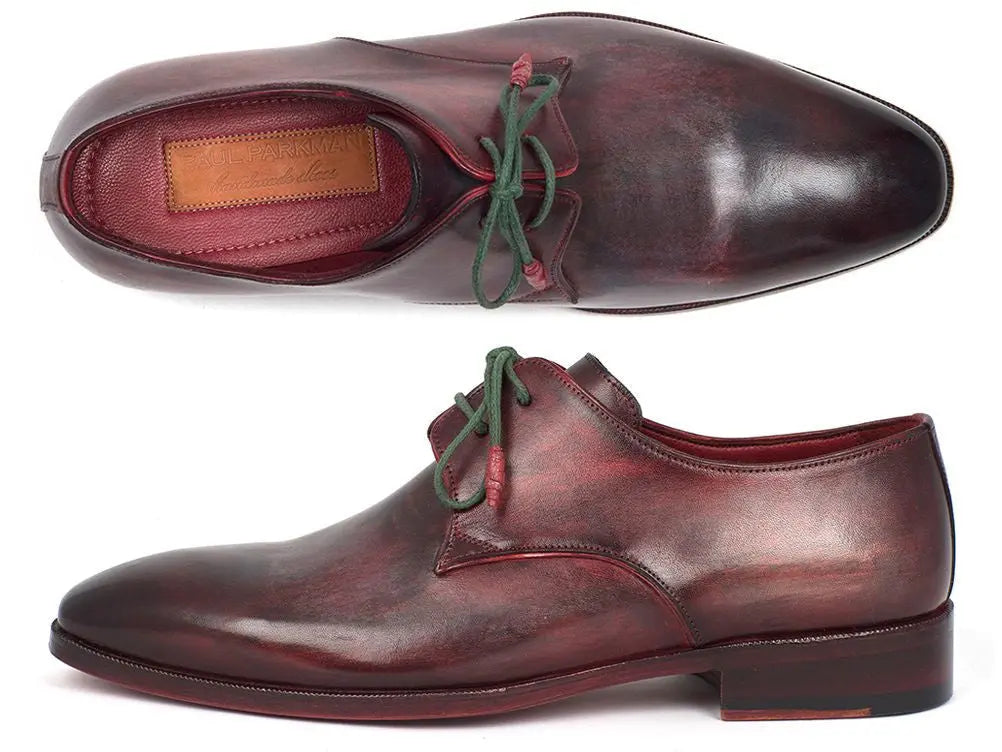Paul Parkman Men's Mixed Color Hand-Painted Plain Toe Derby Shoes (ID#DB59MX) PAUL PARKMAN