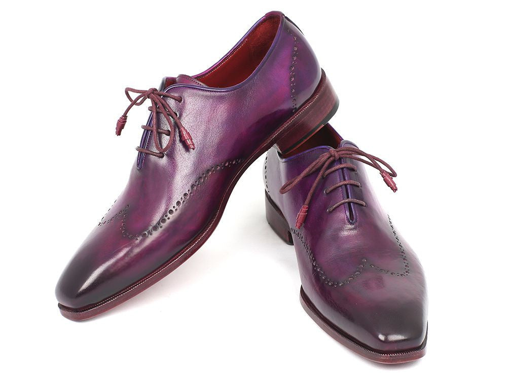 Paul Parkman Men's Purple Wingtip Oxfords (ID#84HT12) PAUL PARKMAN