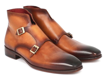 Paul Parkman Double Monkstrap Boots Brown (ID#8154-BRW)