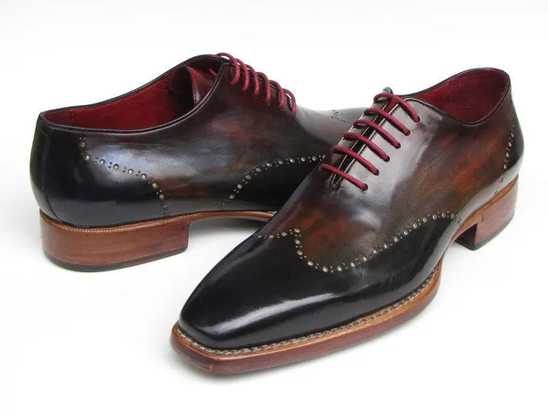 Paul Parkman Men's Navy/Red/Black Goodyear Welted Wingtip Oxford (ID#081-MIX) PAUL PARKMAN