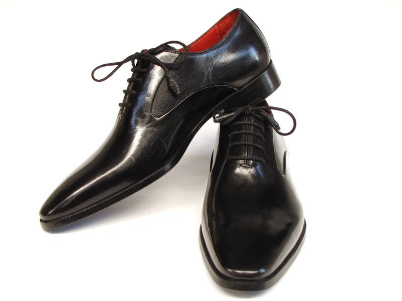 Paul Parkman Men's Black Oxfords Leather Upper and Leather Sole (ID#019-BLK) PAUL PARKMAN