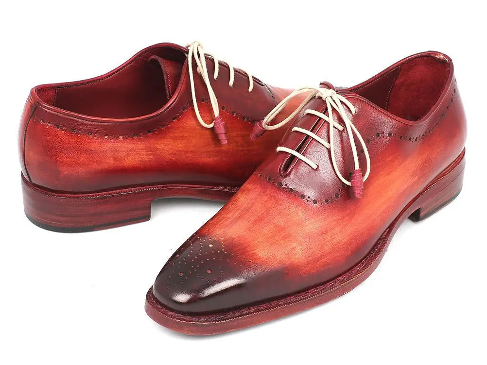 Paul Parkman Men's Reddish Camel Medallion Toe Oxfords (ID#0251) PAUL PARKMAN