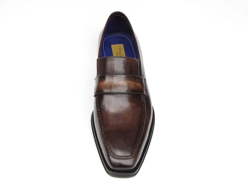 Paul Parkman Men's Bronze Hand-Painted Loafers (ID#012-BRNZ) PAUL PARKMAN
